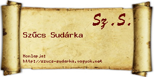 Szűcs Sudárka névjegykártya