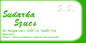 sudarka szucs business card